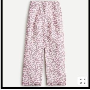 J. Crew Linen Pants Giraffe Print